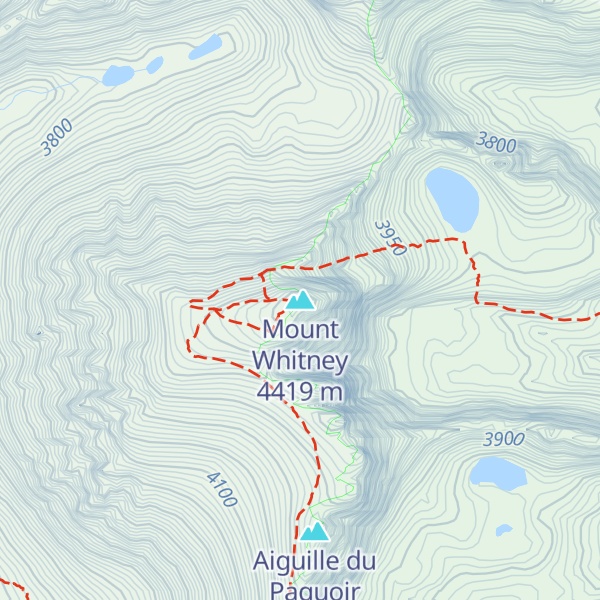 Map of Mount Whitney