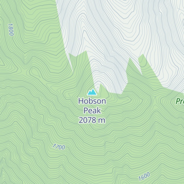 Map of Hobson Peak