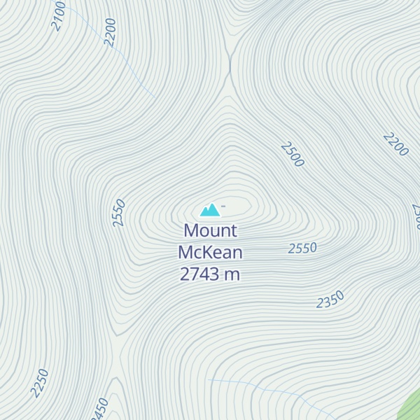 Map of Mount McKean
