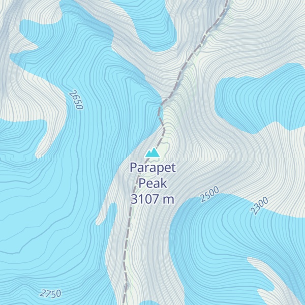 Map of Parapet Peak