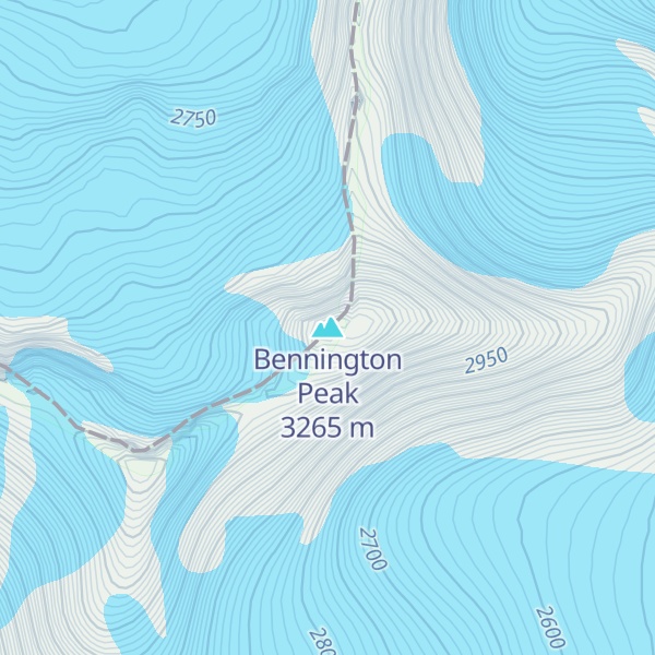 Map of Bennington Peak