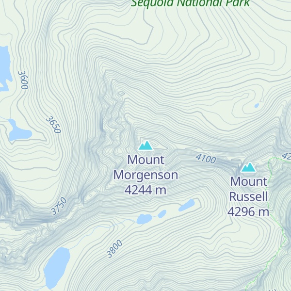 Map of Mount Morgenson