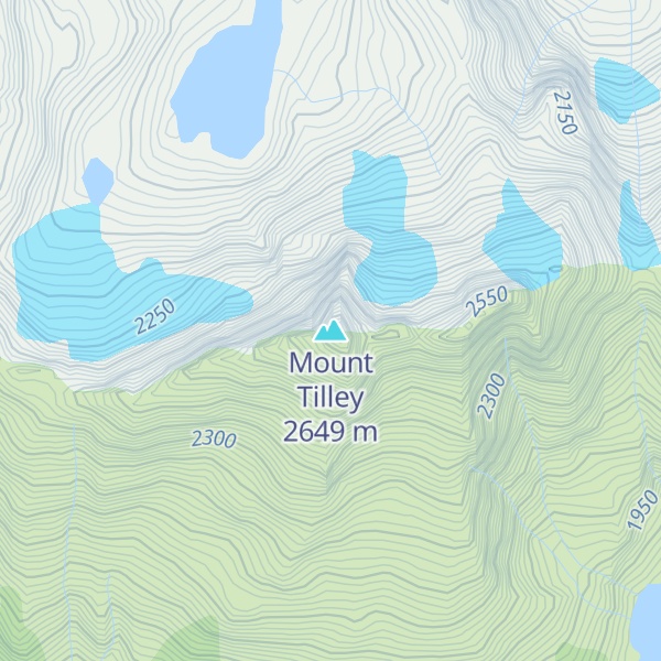 Map of Mount Tilley