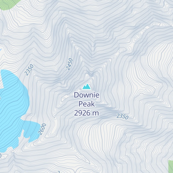Map of Downie Peak