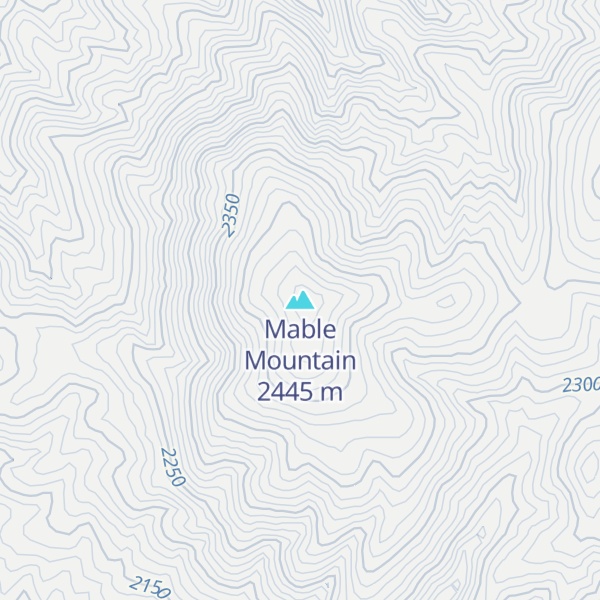 Map of Mable Mountain