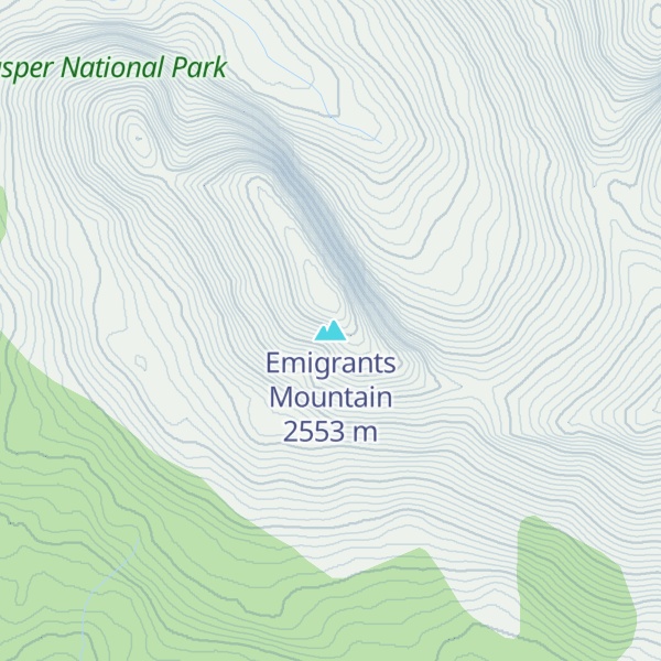 Map of Emigrants Mountain