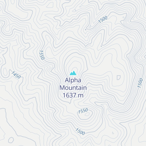 Map of Alpha Mountain