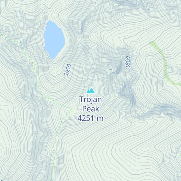 Map of Trojan Peak