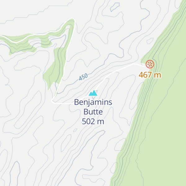 Map of Benjamins Butte