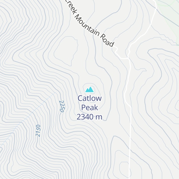 Map of Catlow Peak