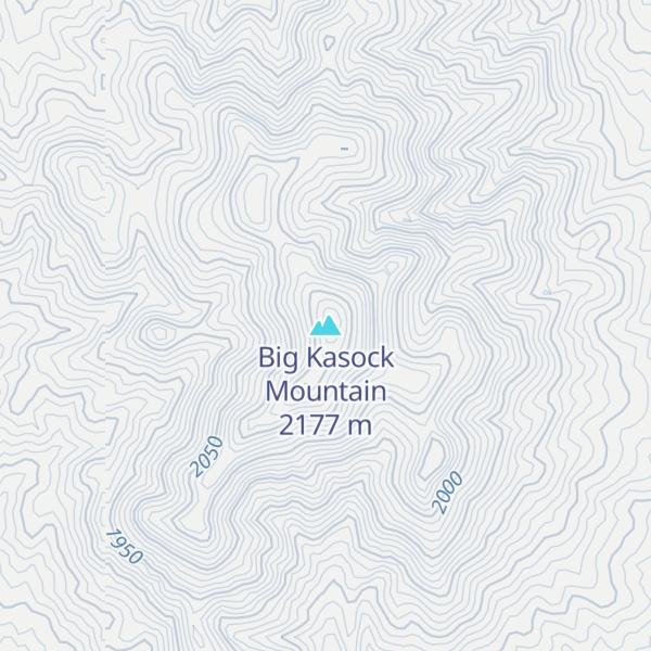 Map of Big Kasock Mountain