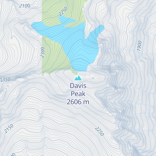 Map of Davis Peak