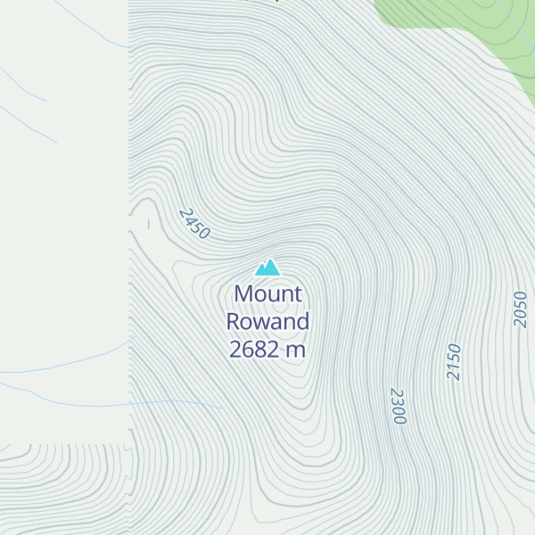 Map of Mount Rowand