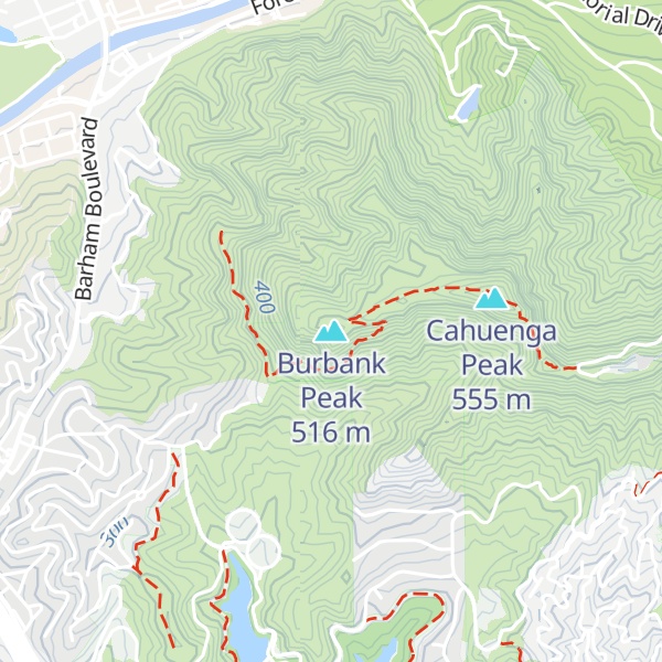 Map of Burbank Peak
