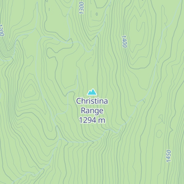 Map of Christina Range