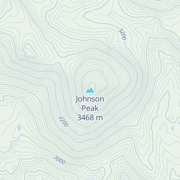 Map of Johnson Peak