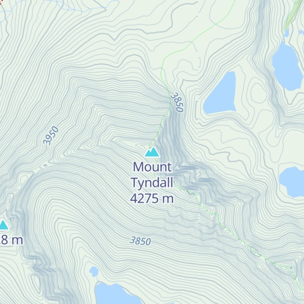 Map of Mount Tyndall
