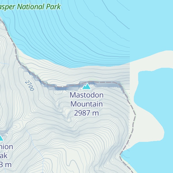 Map of Mastodon Mountain