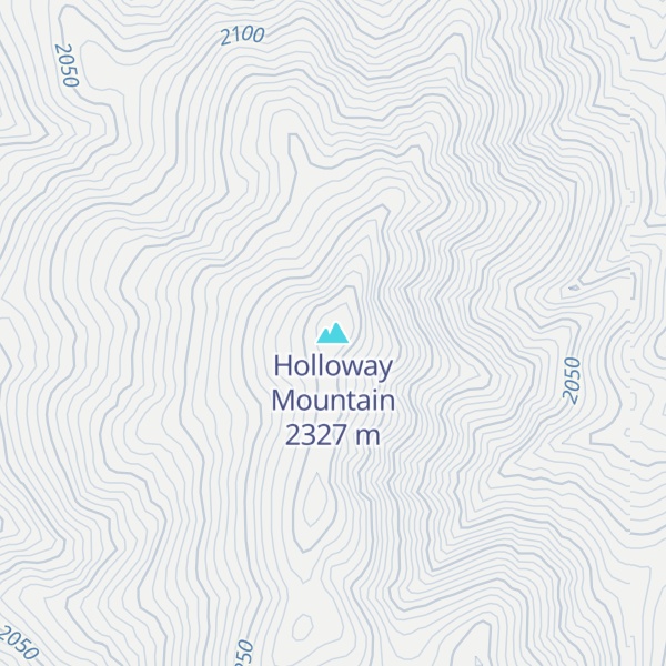 Map of Holloway Mountain