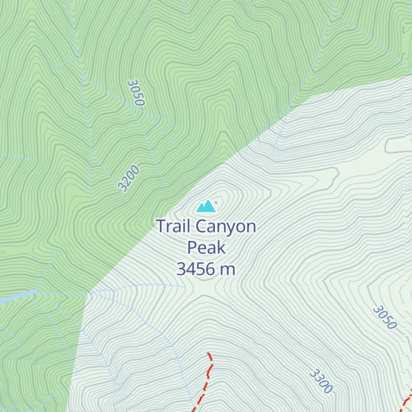 Map of Trail Canyon Peak