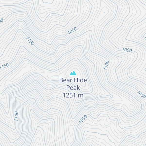 Map of Bear Hide Peak