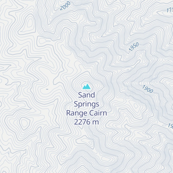 Map of Sand Springs Range Cairn