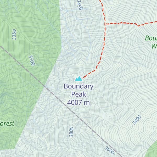 Map of Boundary Peak