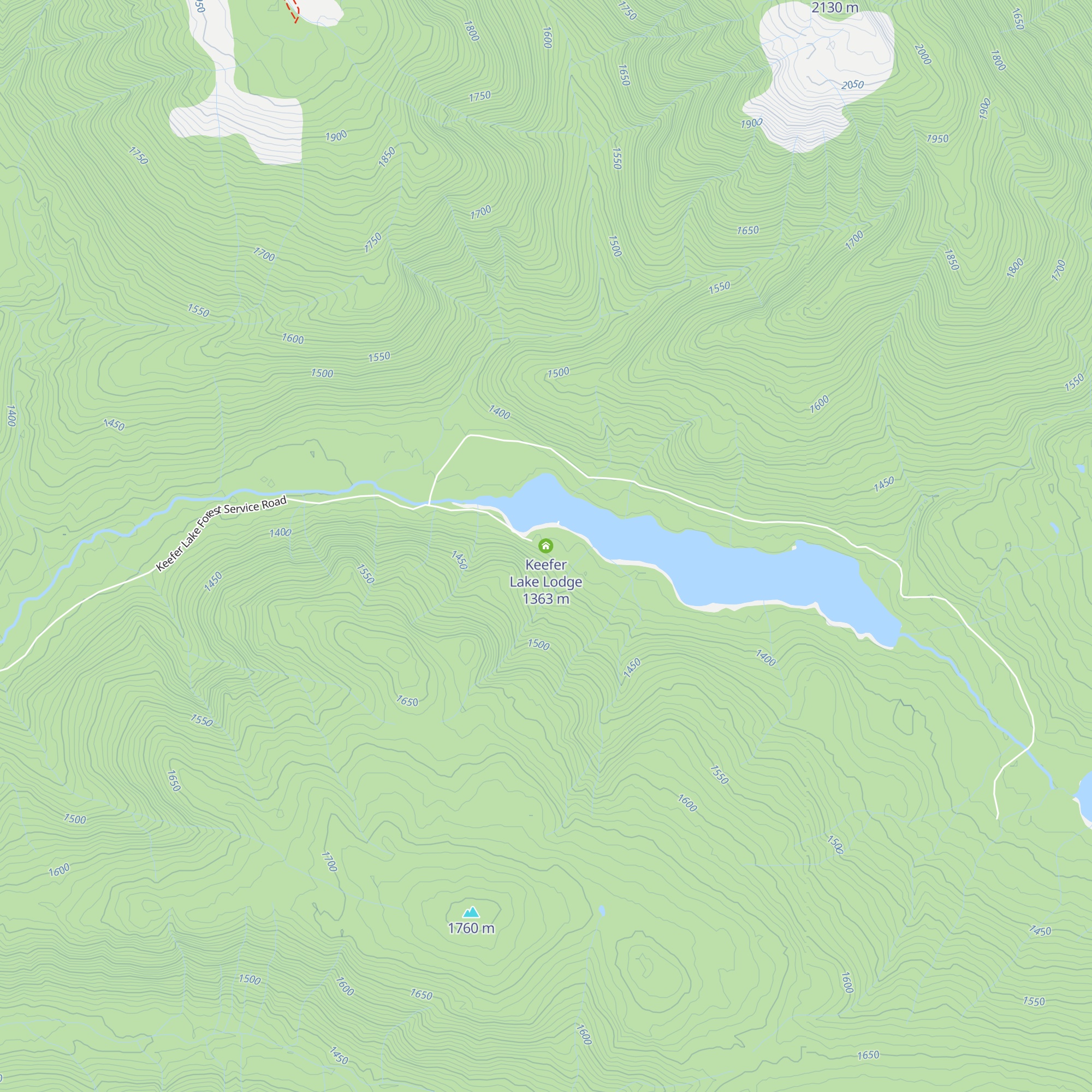 Keefer Lake Lodge map