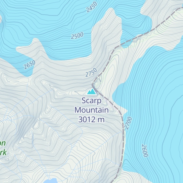 Map of Scarp Mountain