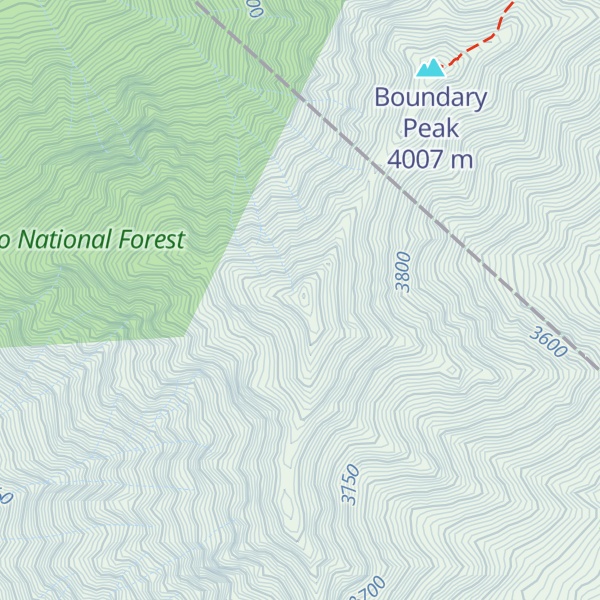 Map of Montgomery Peak