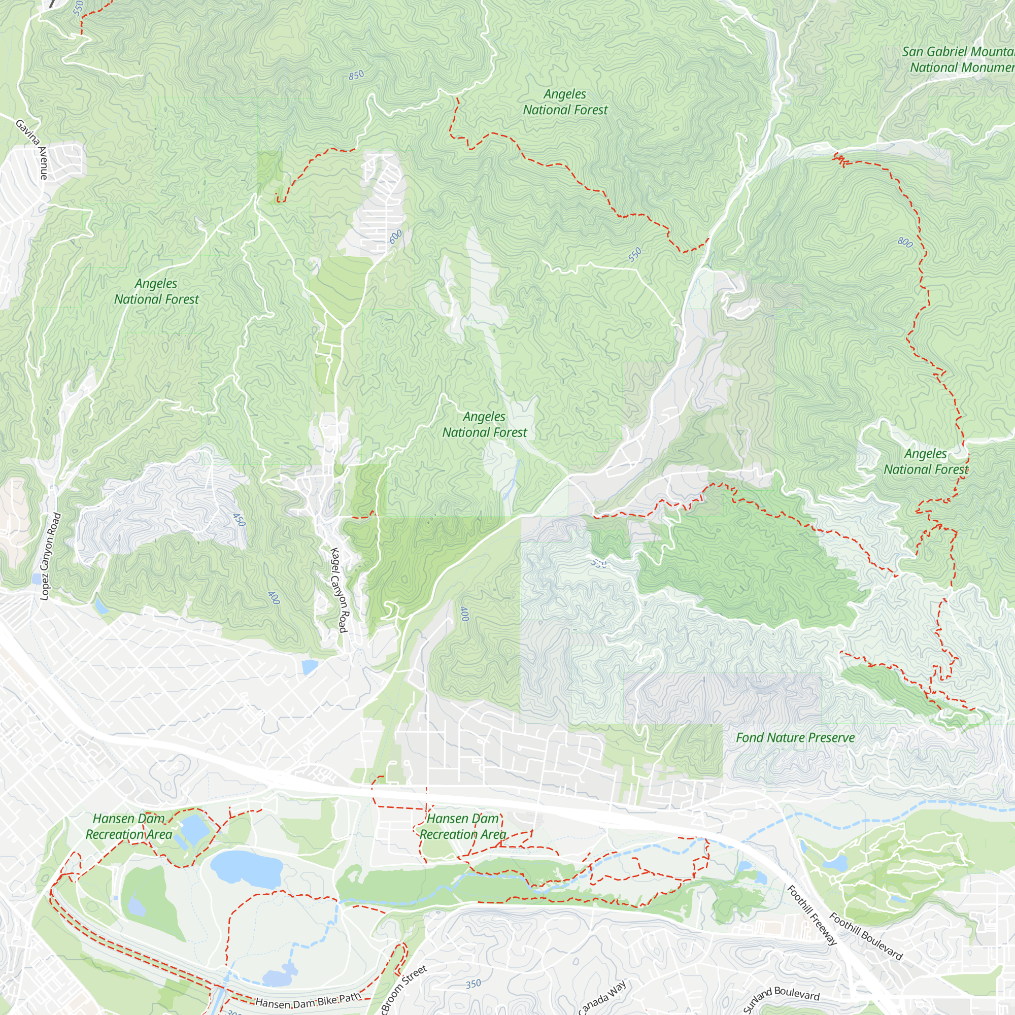 USFSLos Angeles Gateway District Ranger District Office map