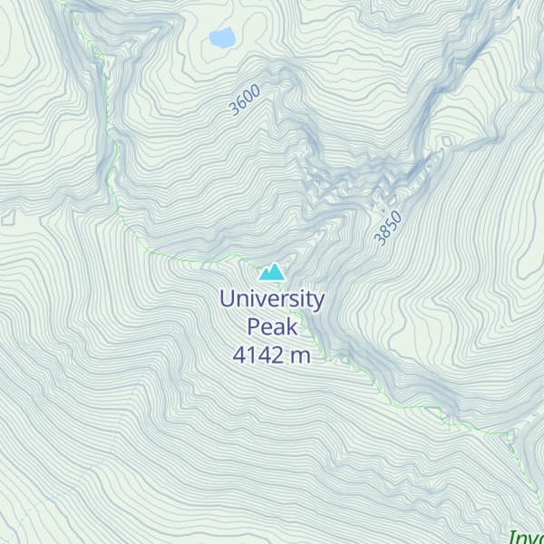 Map of University Peak