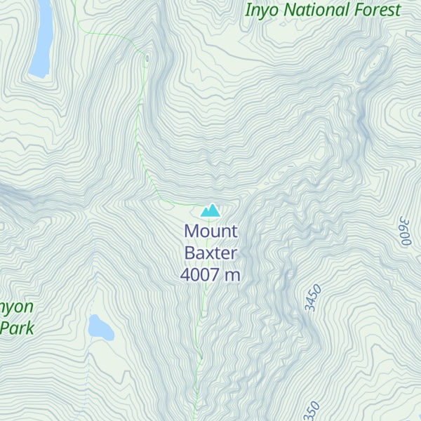 Map of Mount Baxter