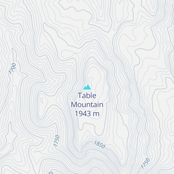 Map of Table Mountain