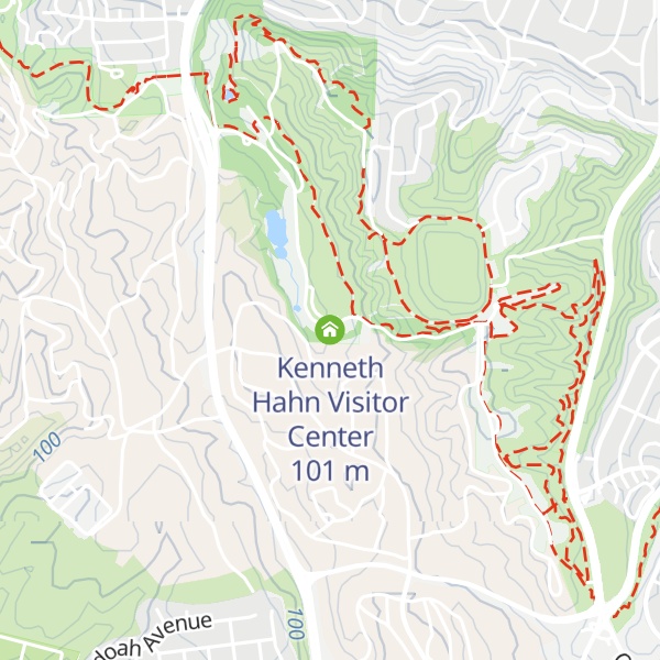 Map of Kenneth Hahn Visitor Center