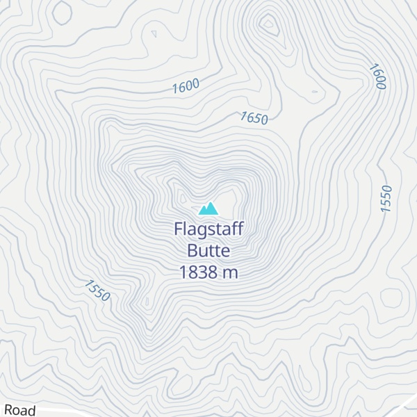 Map of Flagstaff Butte