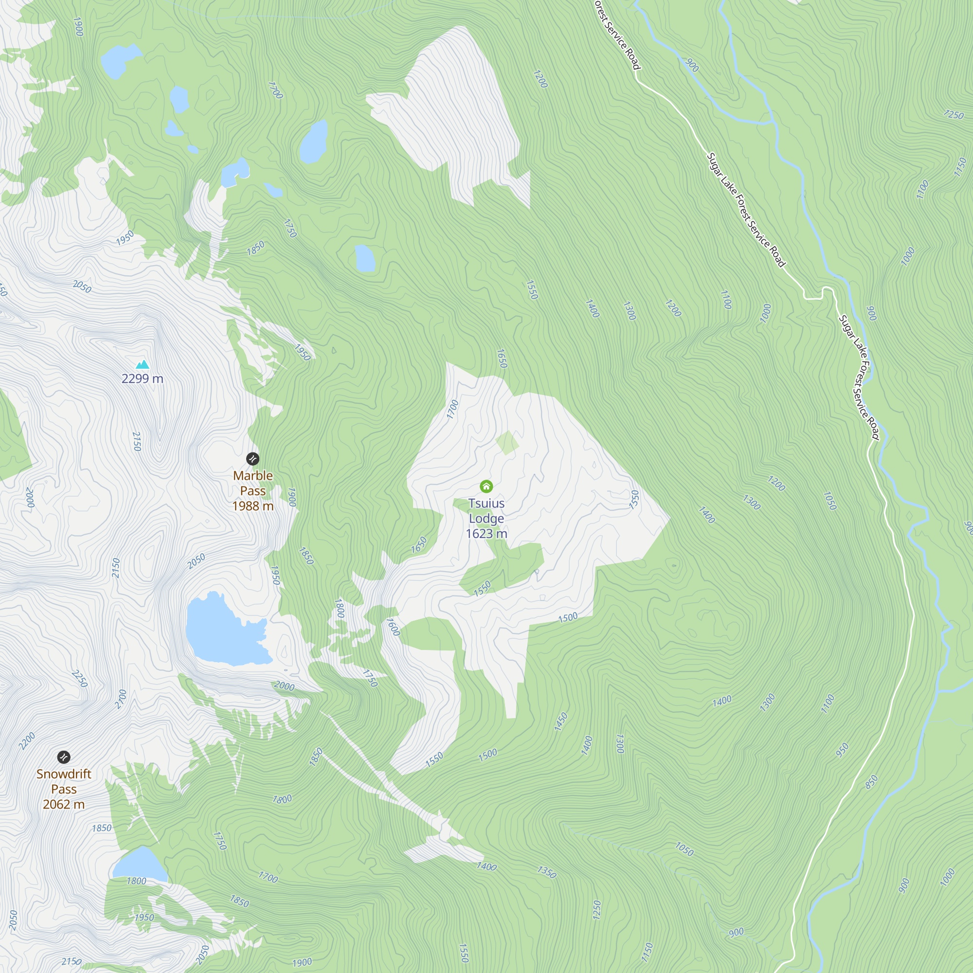 Tsuius Lodge map