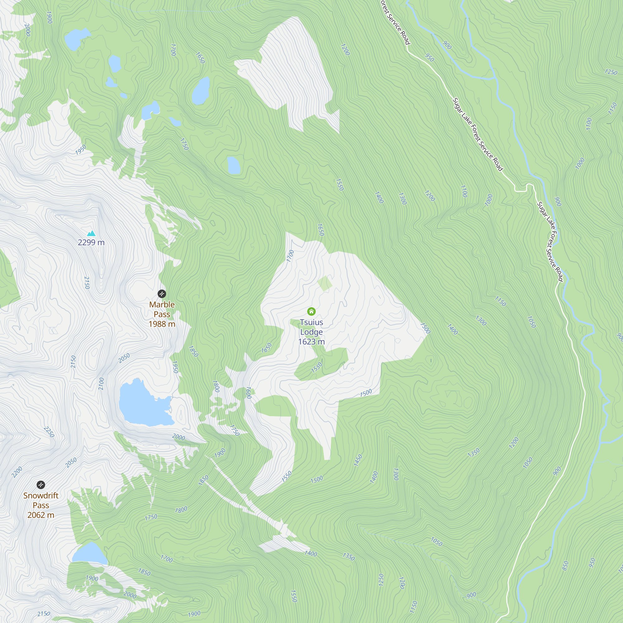 Tsuius Lodge map