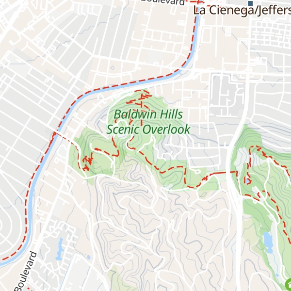 Map of Baldwin Hills