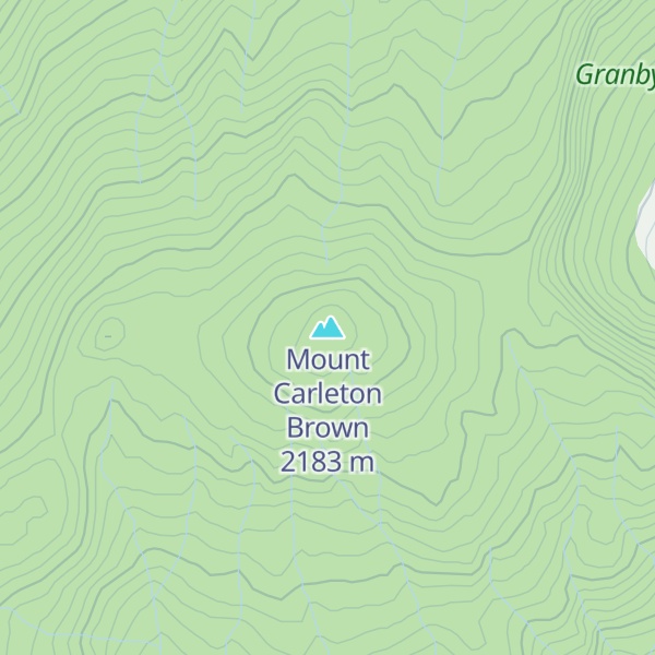 Map of Mount Carleton Brown