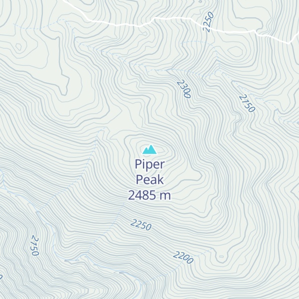 Map of Piper Peak