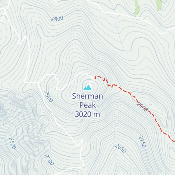 Map of Sherman Peak