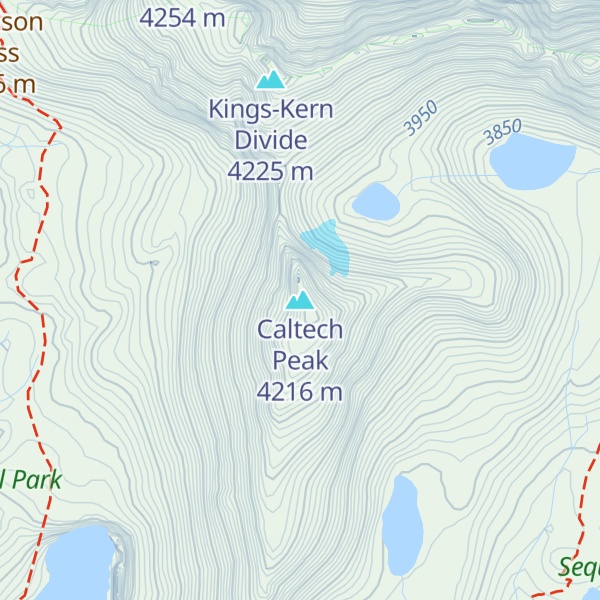 Map of Caltech Peak