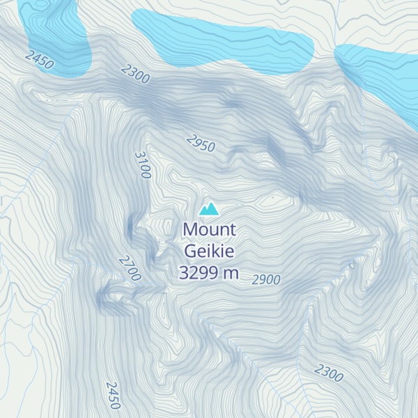 Map of Mount Geikie