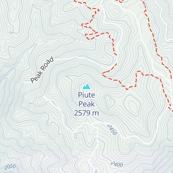 Map of Piute Peak