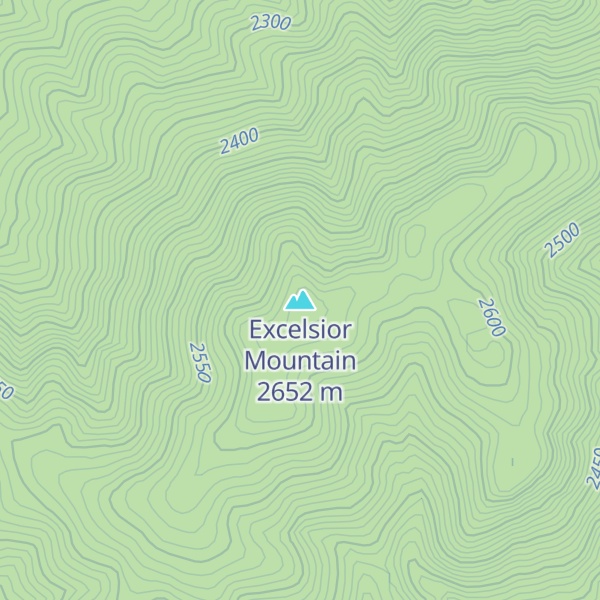 Map of Excelsior Mountain