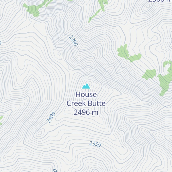 Map of House Creek Butte