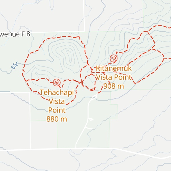 Map of Antelope Valley California Poppy Preserve Visitor Center