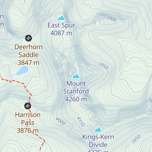 Map of Mount Stanford