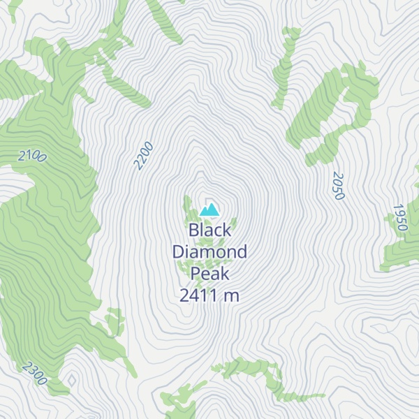 Map of Black Diamond Peak